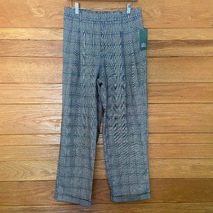 NWT Wild Fable plaid elastic waist trouser pants